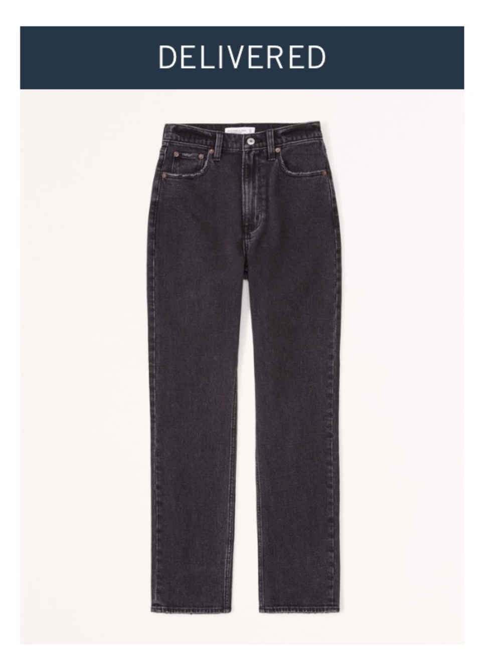 Abercrombie & Fitch Dark Black High-Rise Jean